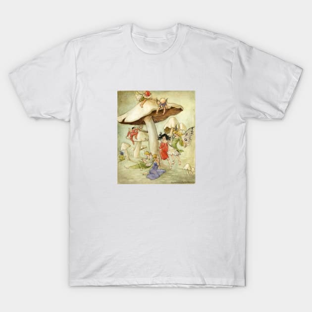 Mushroom Fairies Pixies T-Shirt by tfortwo